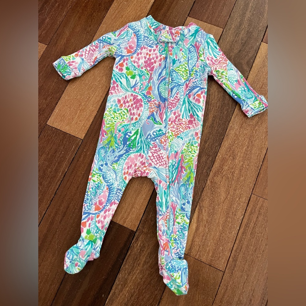 Lilly Pulitzer Onesie/Footie 0-3 Months (mermaid print)